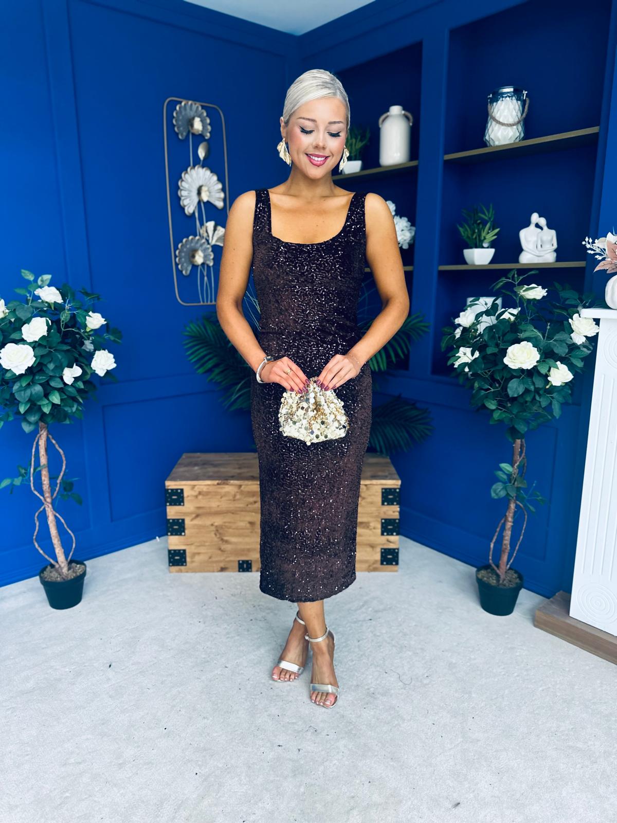 Mabel Sequin Occasion Dress Coco