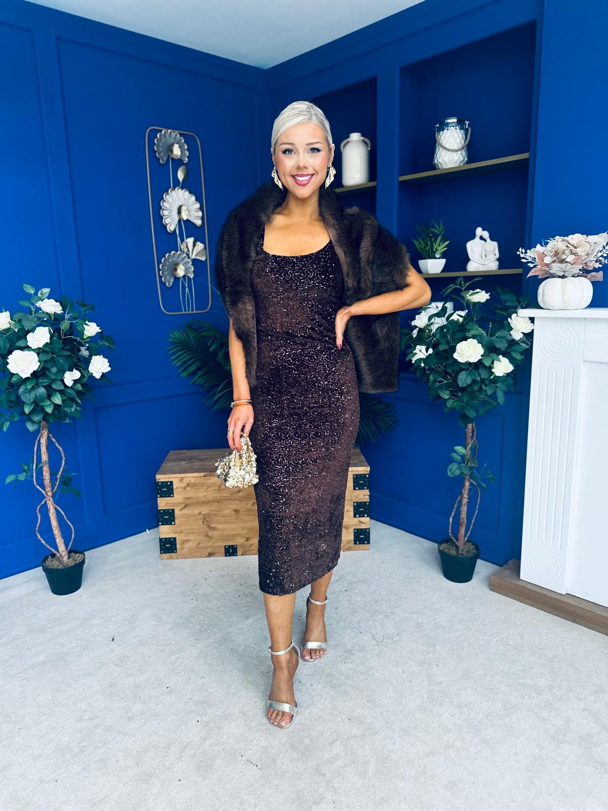 Mabel Sequin Occasion Dress Coco