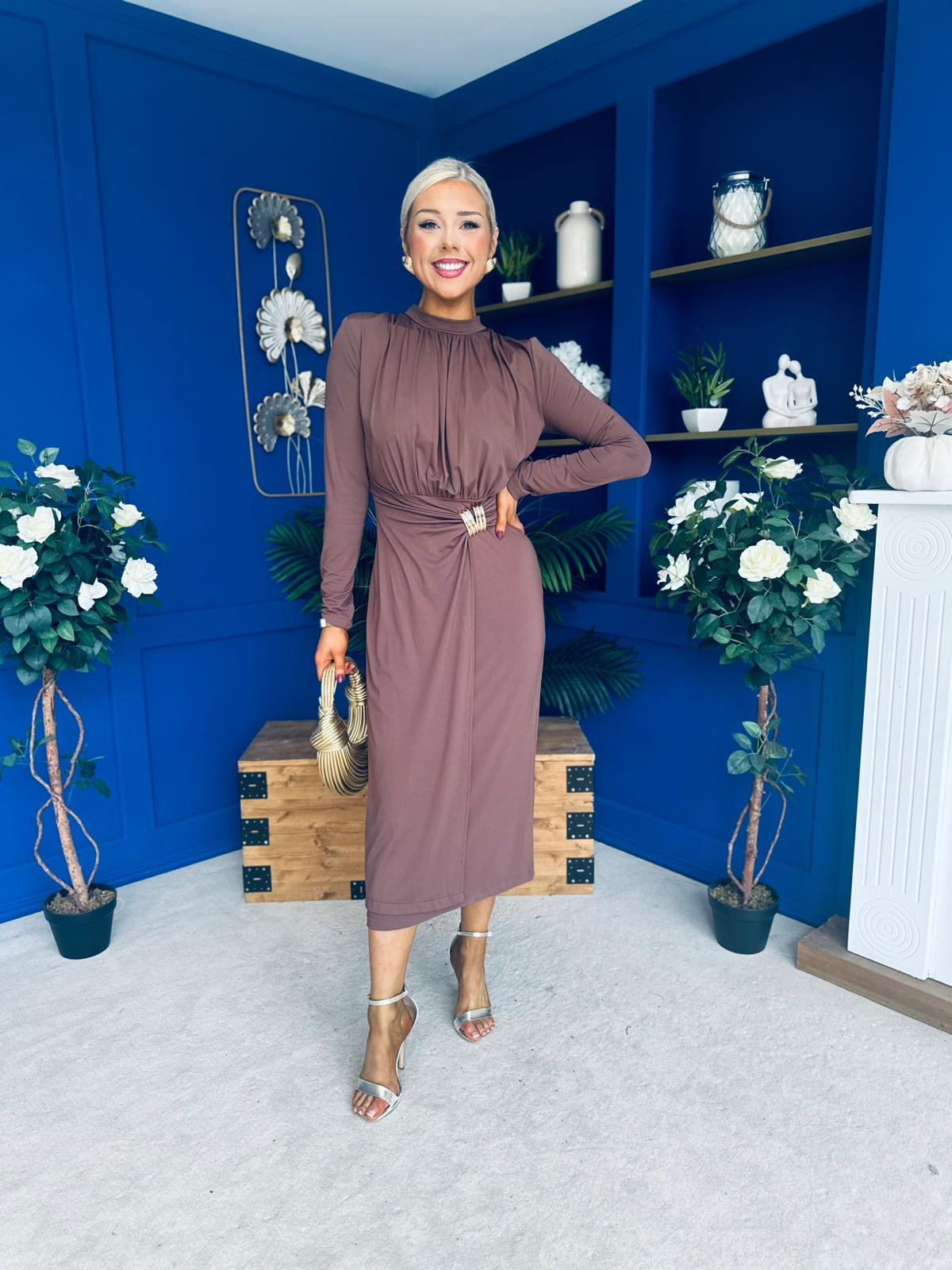 Lisa Clasp Detail Midi Dress Coco