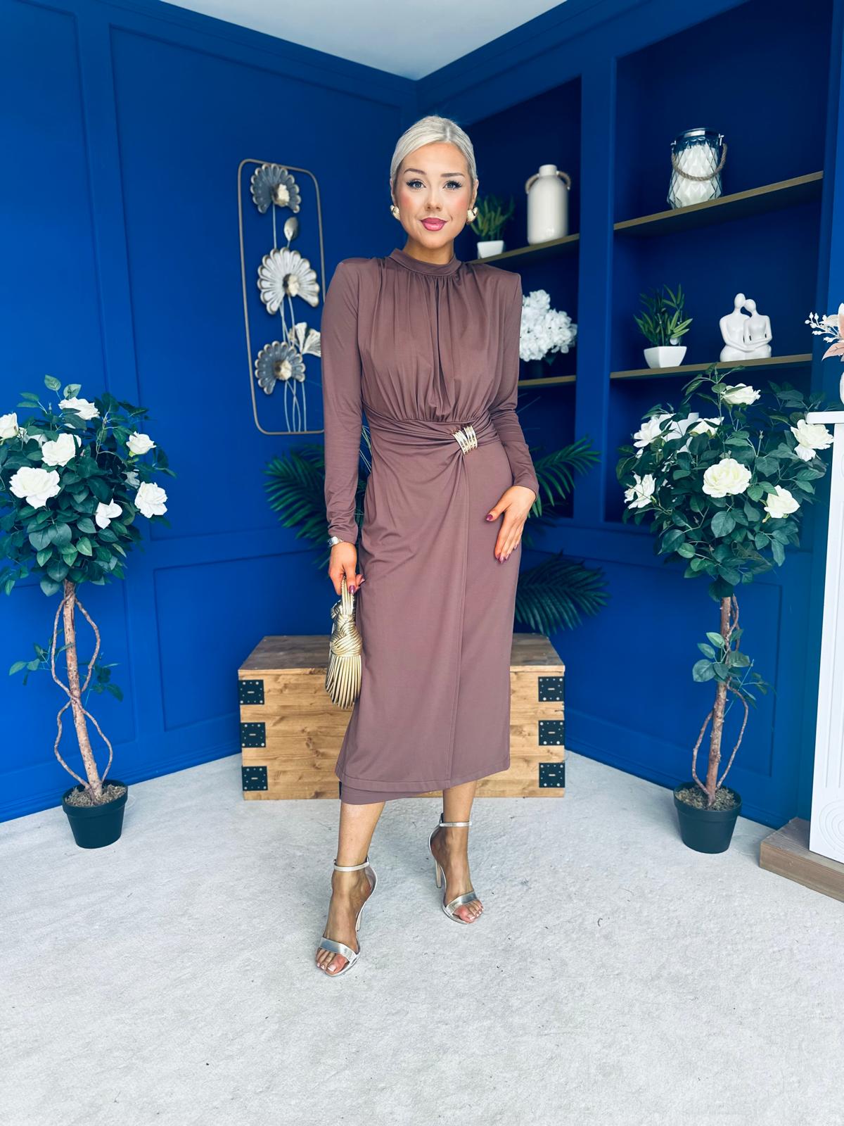 Lisa Clasp Detail Midi Dress Coco