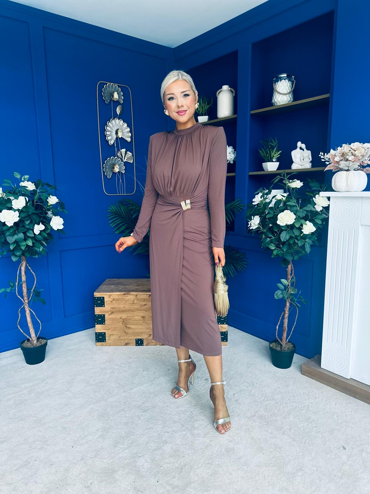 Lisa Clasp Detail Midi Dress Coco
