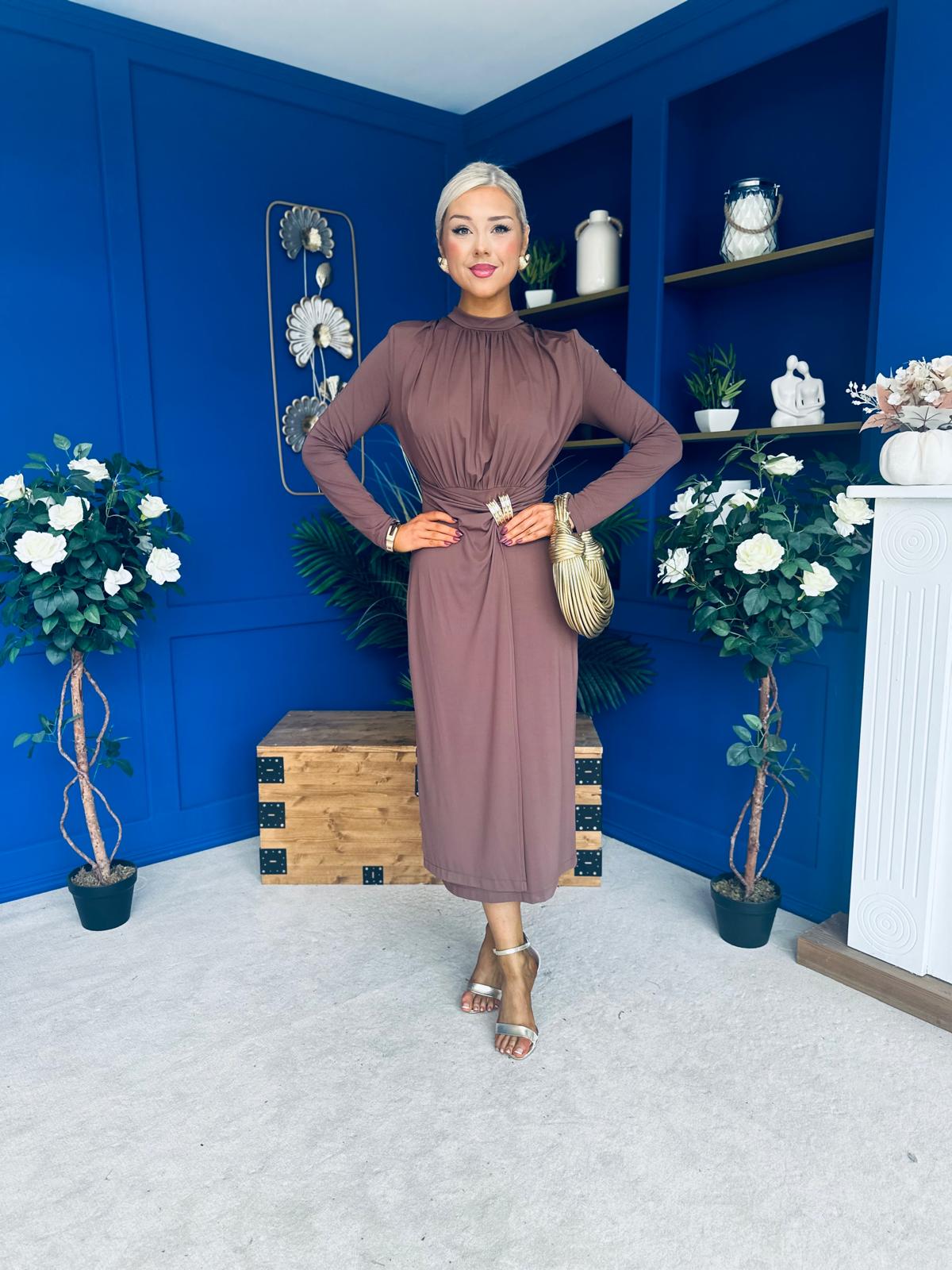 Lisa Clasp Detail Midi Dress Coco