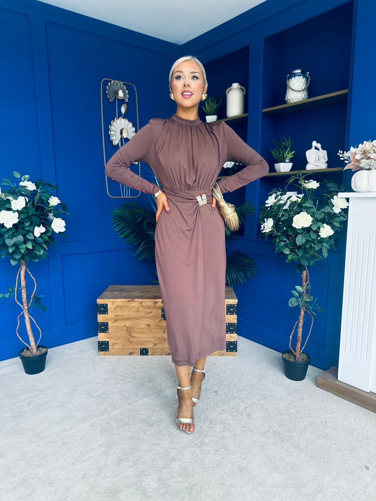Lisa Clasp Detail Midi Dress Coco
