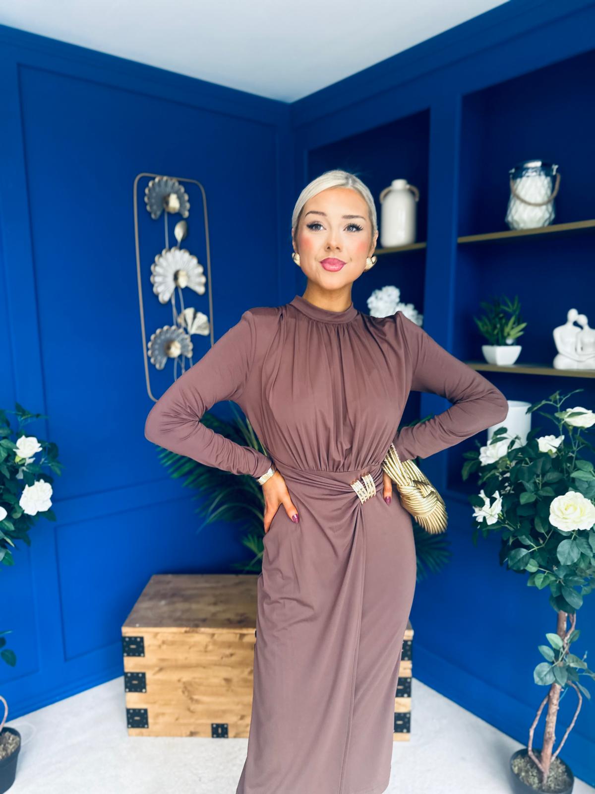 Lisa Clasp Detail Midi Dress Coco