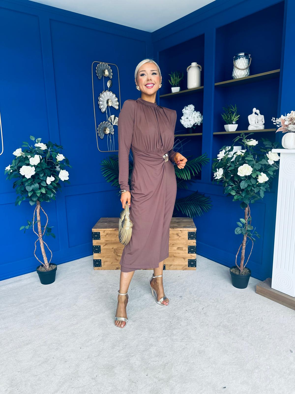 Lisa Clasp Detail Midi Dress Coco