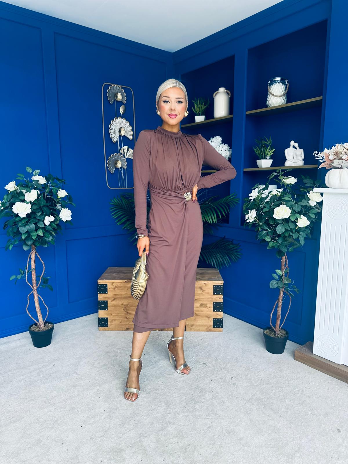 Lisa Clasp Detail Midi Dress Coco