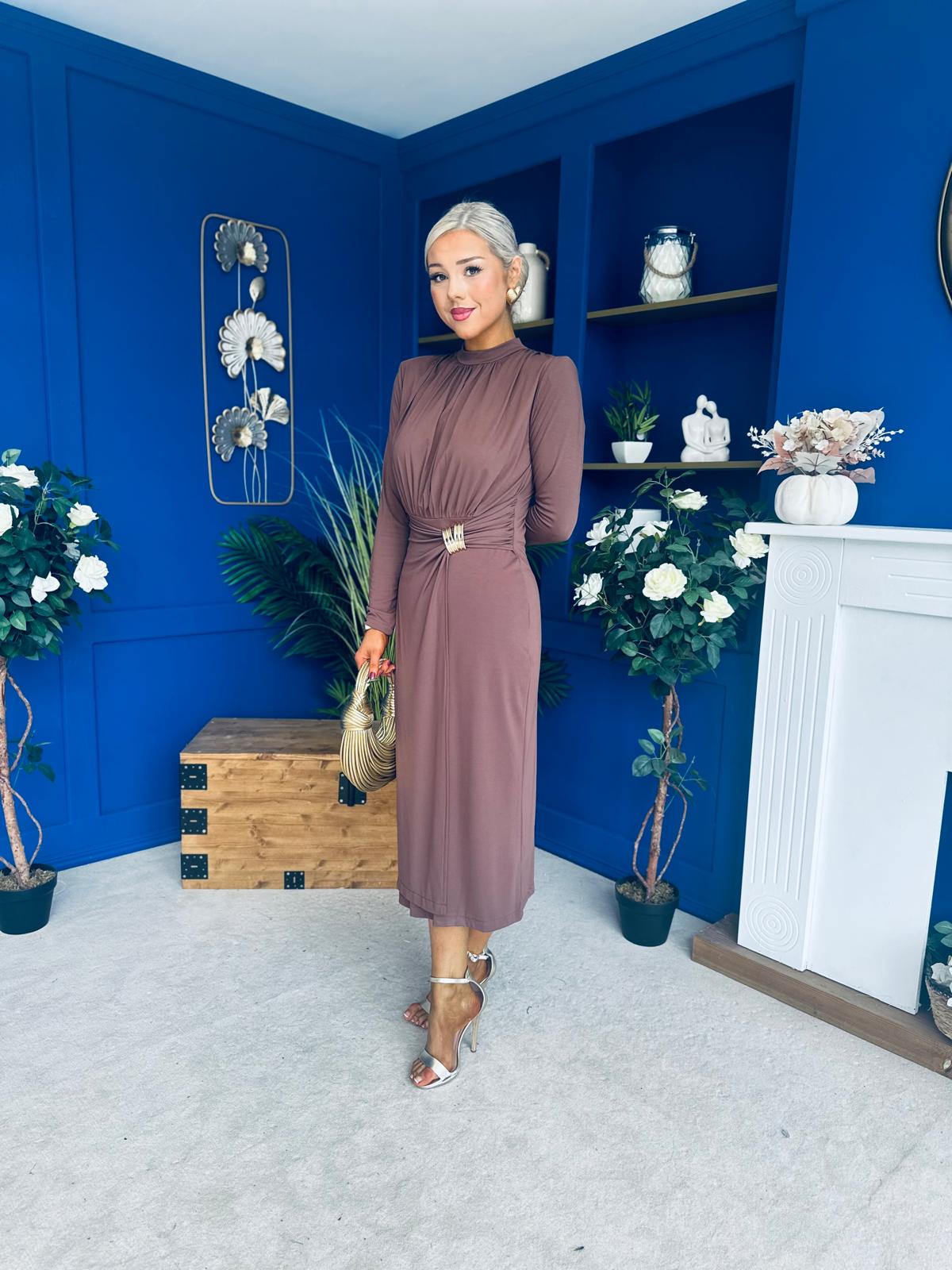 Lisa Clasp Detail Midi Dress Coco