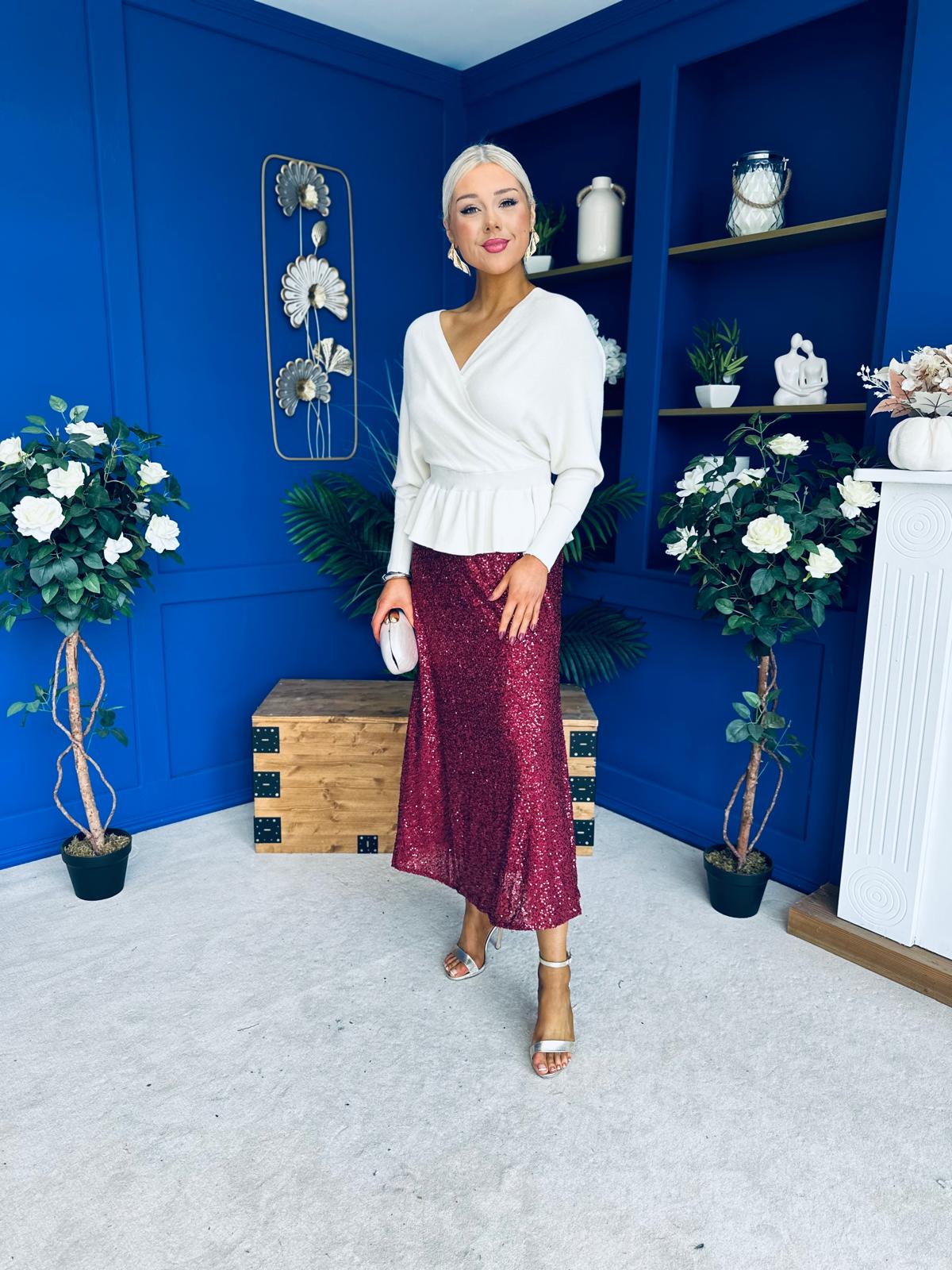 Jada Detailed Knit Jumper Cream