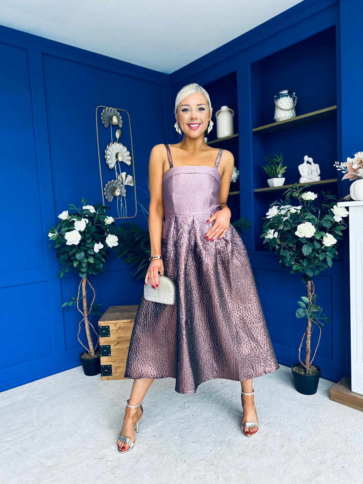 Danni Bandeau Midi Dress Ombre Lilac