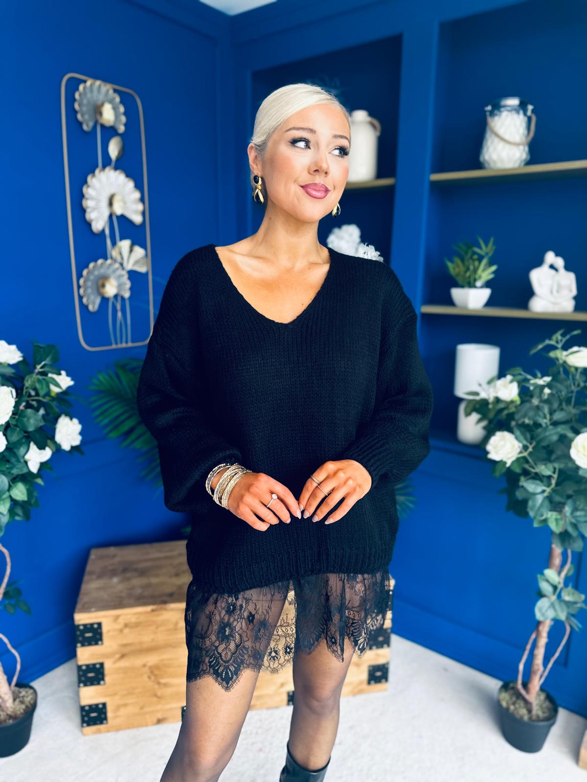 Sami Knitted Jumper Dress Black