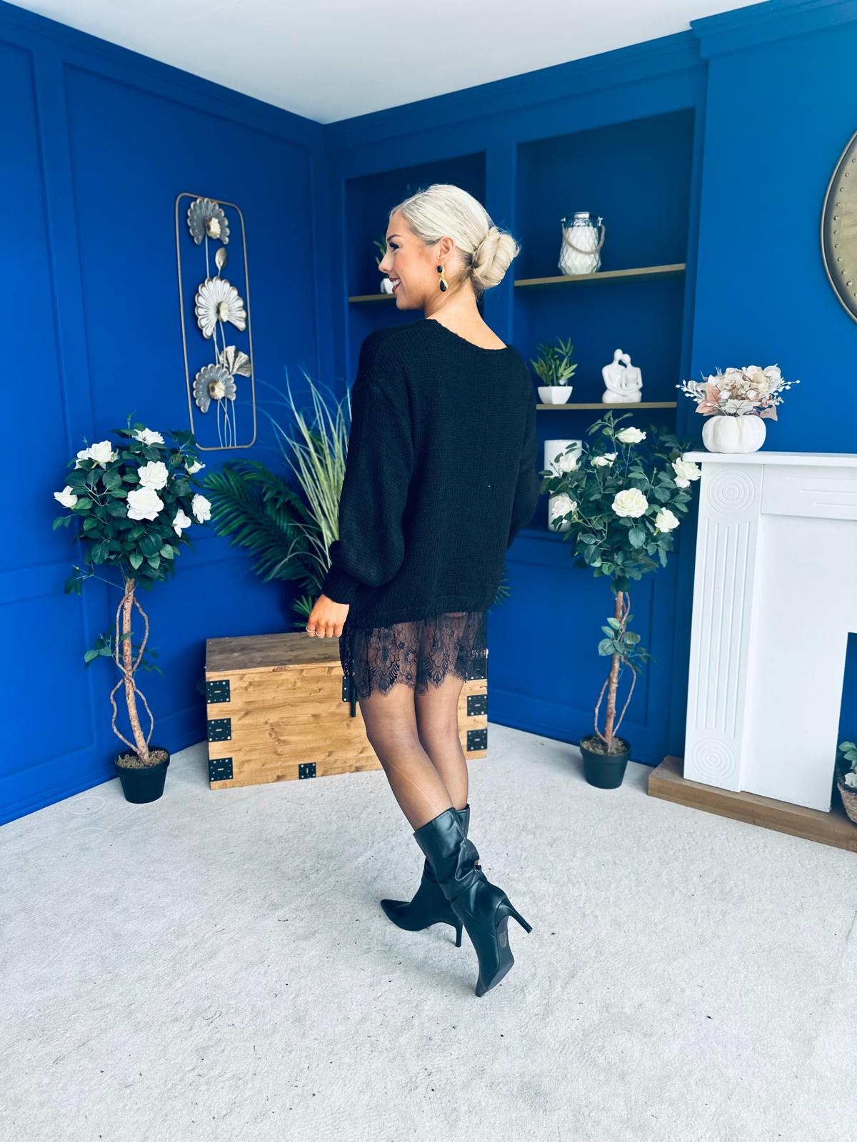 Sami Knitted Jumper Dress Black