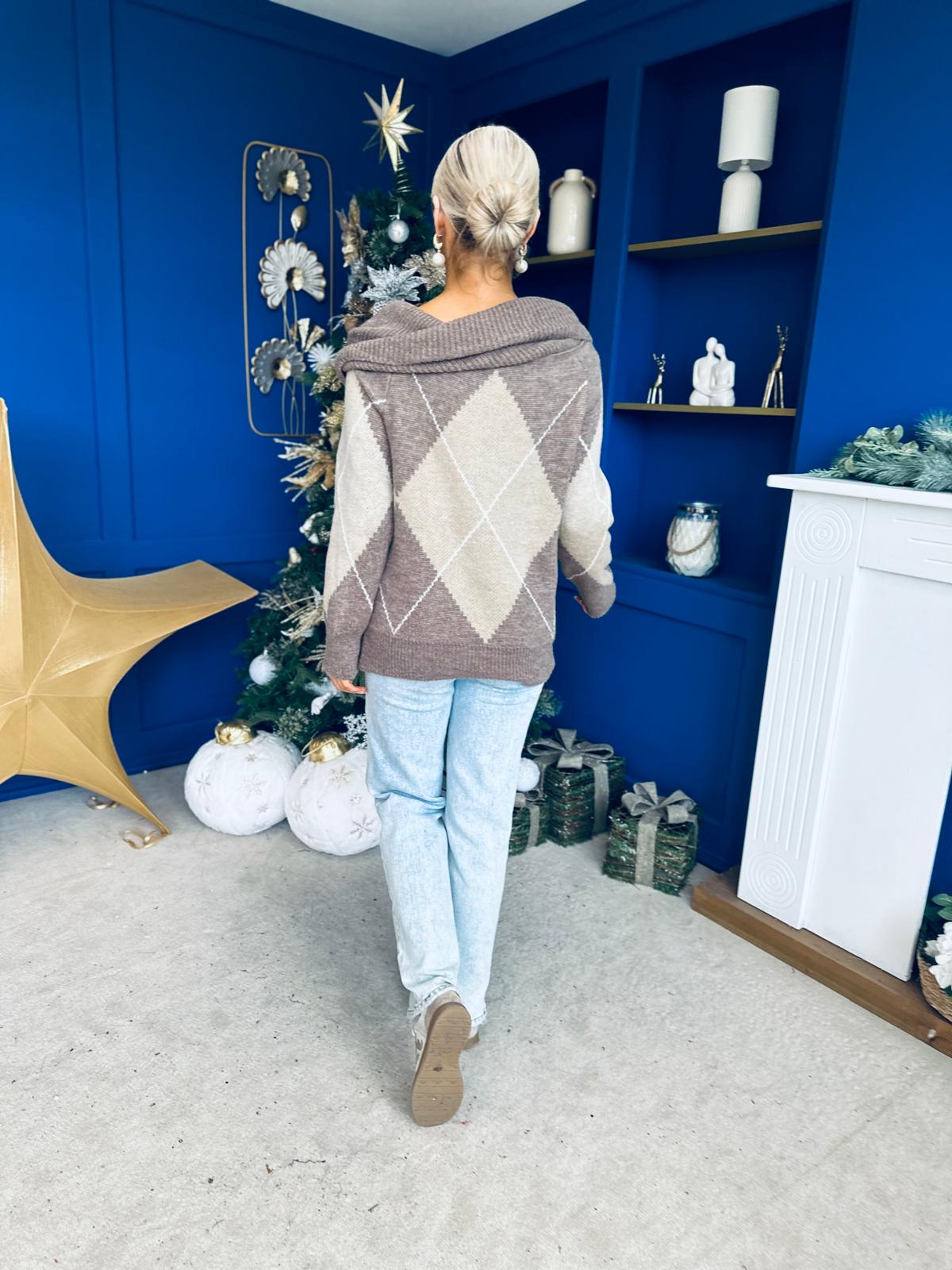Grace Chunky Knit Jumper Taupe
