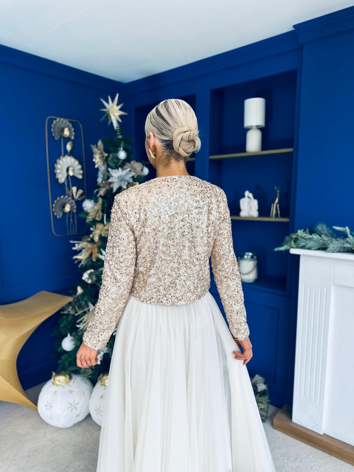 Dervla Gold Sequin Jacket Pre Order 10 Dec