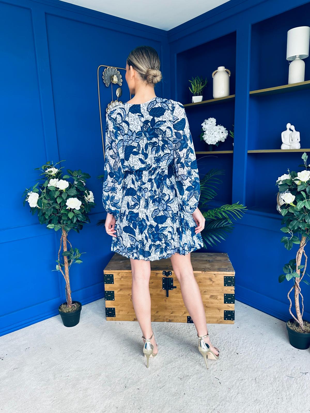 Jack Pleated Mini Blue