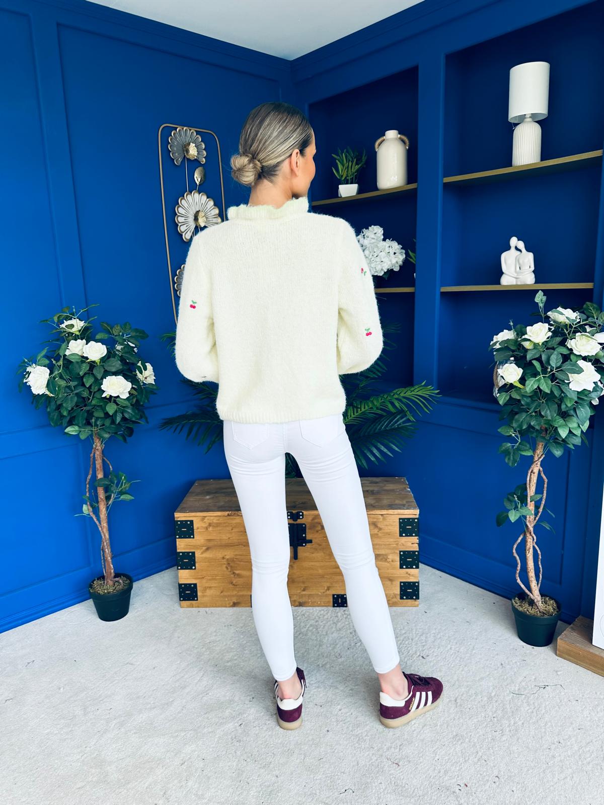 Wilma Soft Knit Cardi Cherry