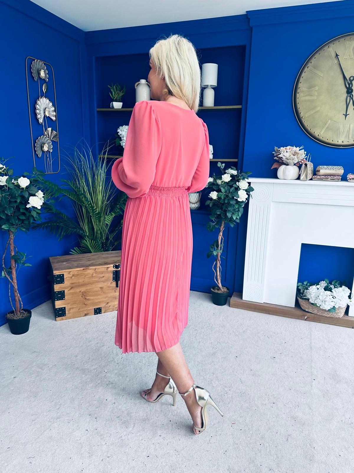 Muireann Twist Detail Midi Dress Mauve