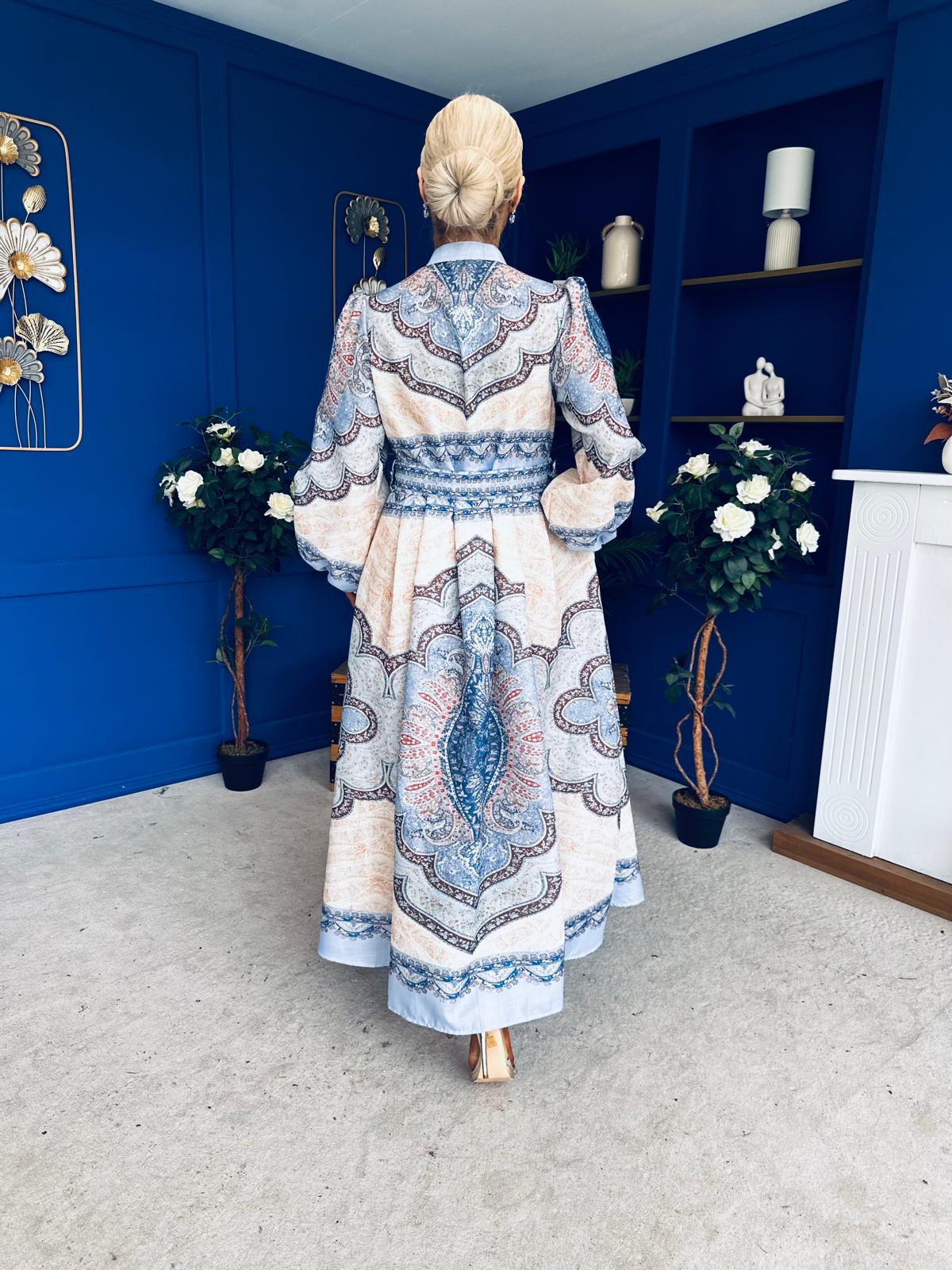 Tamara Detailed Shirt Dress Pwr Blue