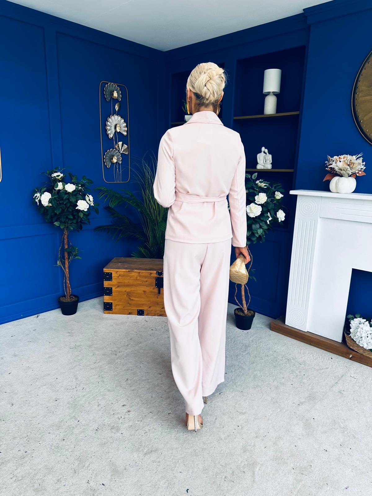 Sammy Wrap Blaser & Trouser Set Pink Pre Order 7 Mar