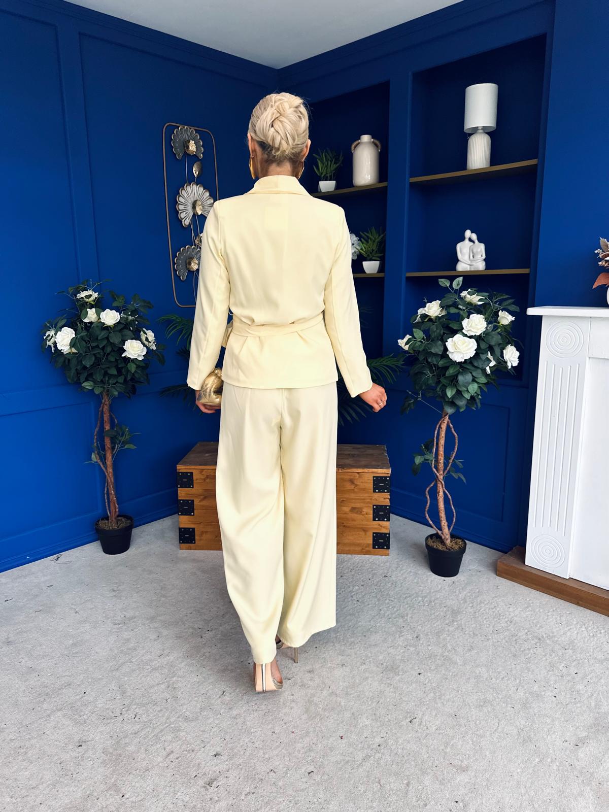 Sammy Wrap Blaser & Trouser Set Yellow Pre Order 7 Mar