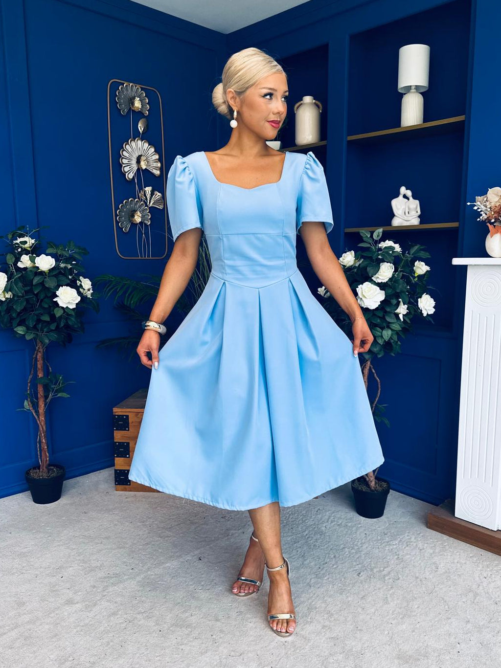 princess polly baby blue dress Blue Strapless Sweetheart Dresses main image 0