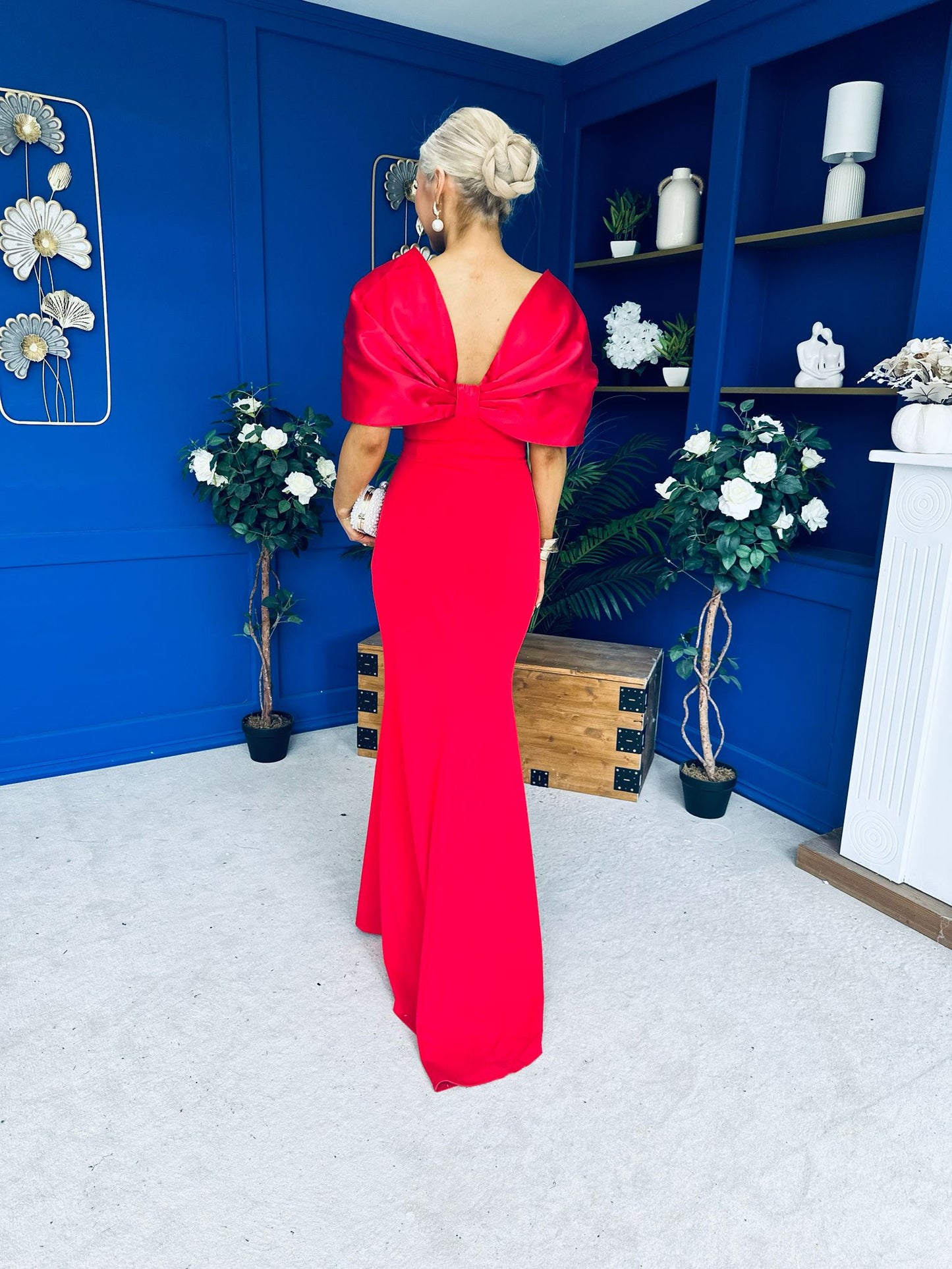 Meadow Detailed Occasion Dress Red