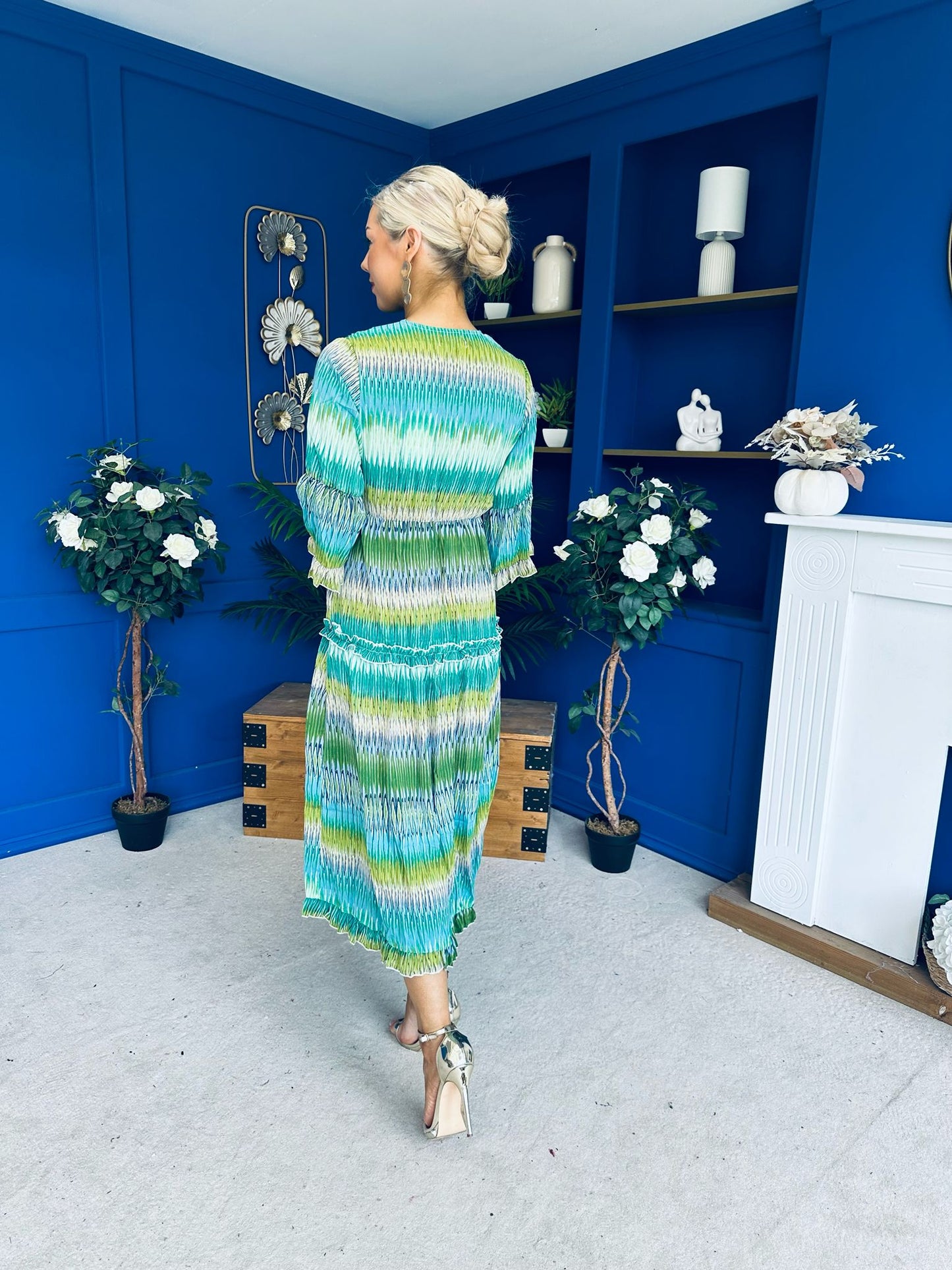 Hende Midi Dress Aztec Green