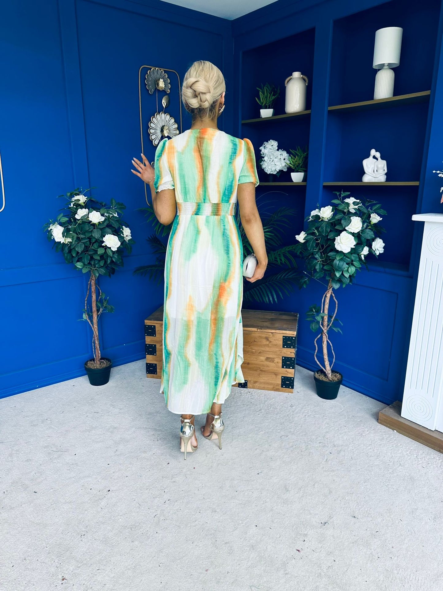 Kenni Midi Dress Multi Green