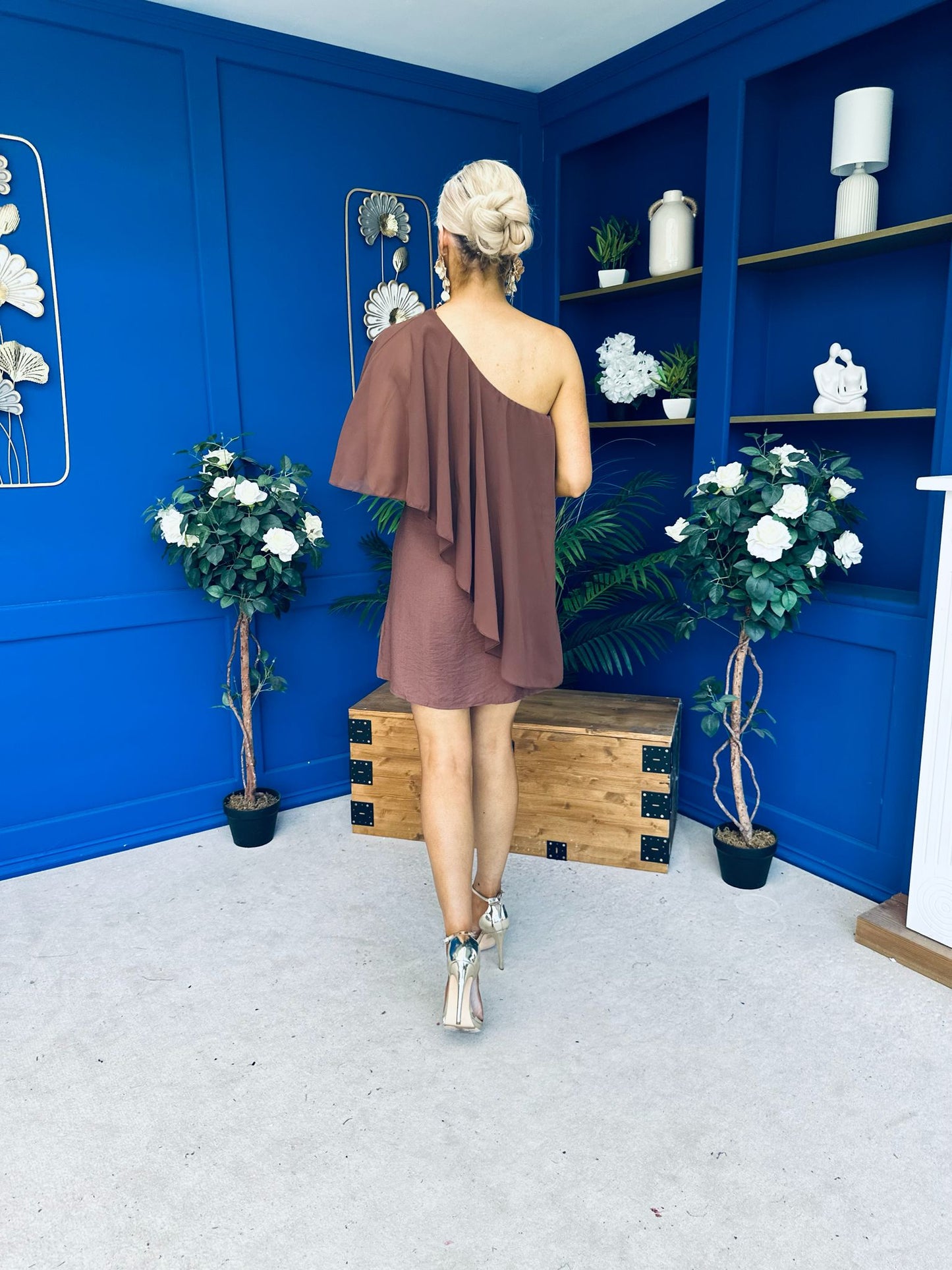 Francesca Cape Detail Shift Dress Coco