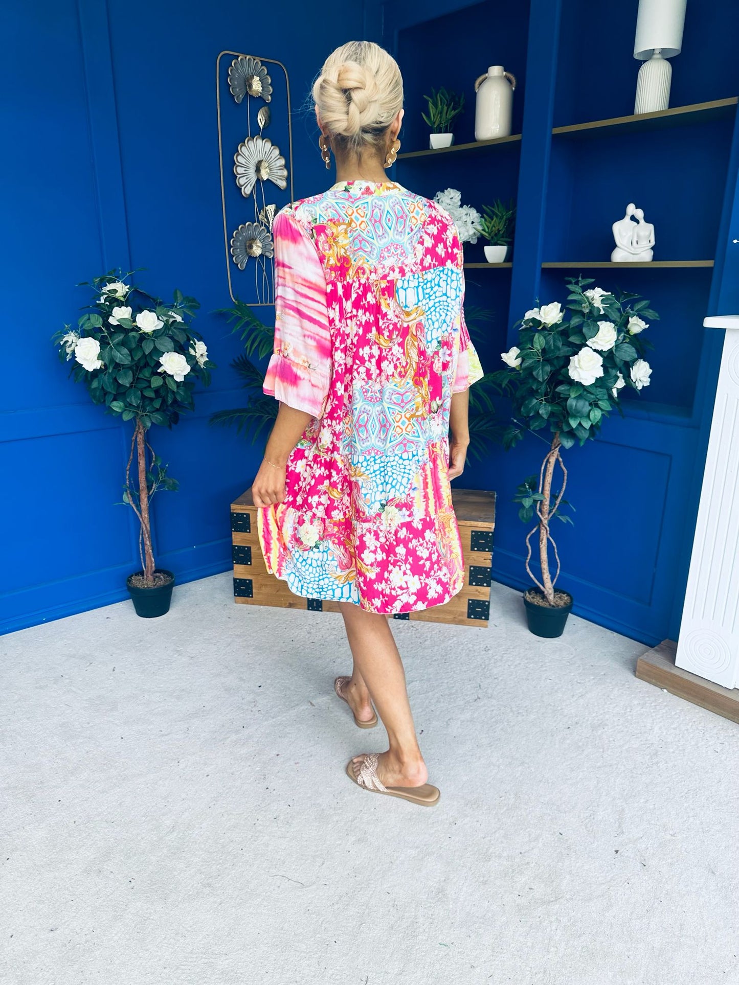 Amber Para Mini Dress Dress Printed Pink