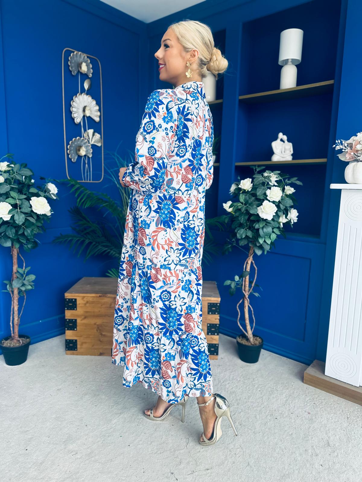 Rica Shirt Dress Blue