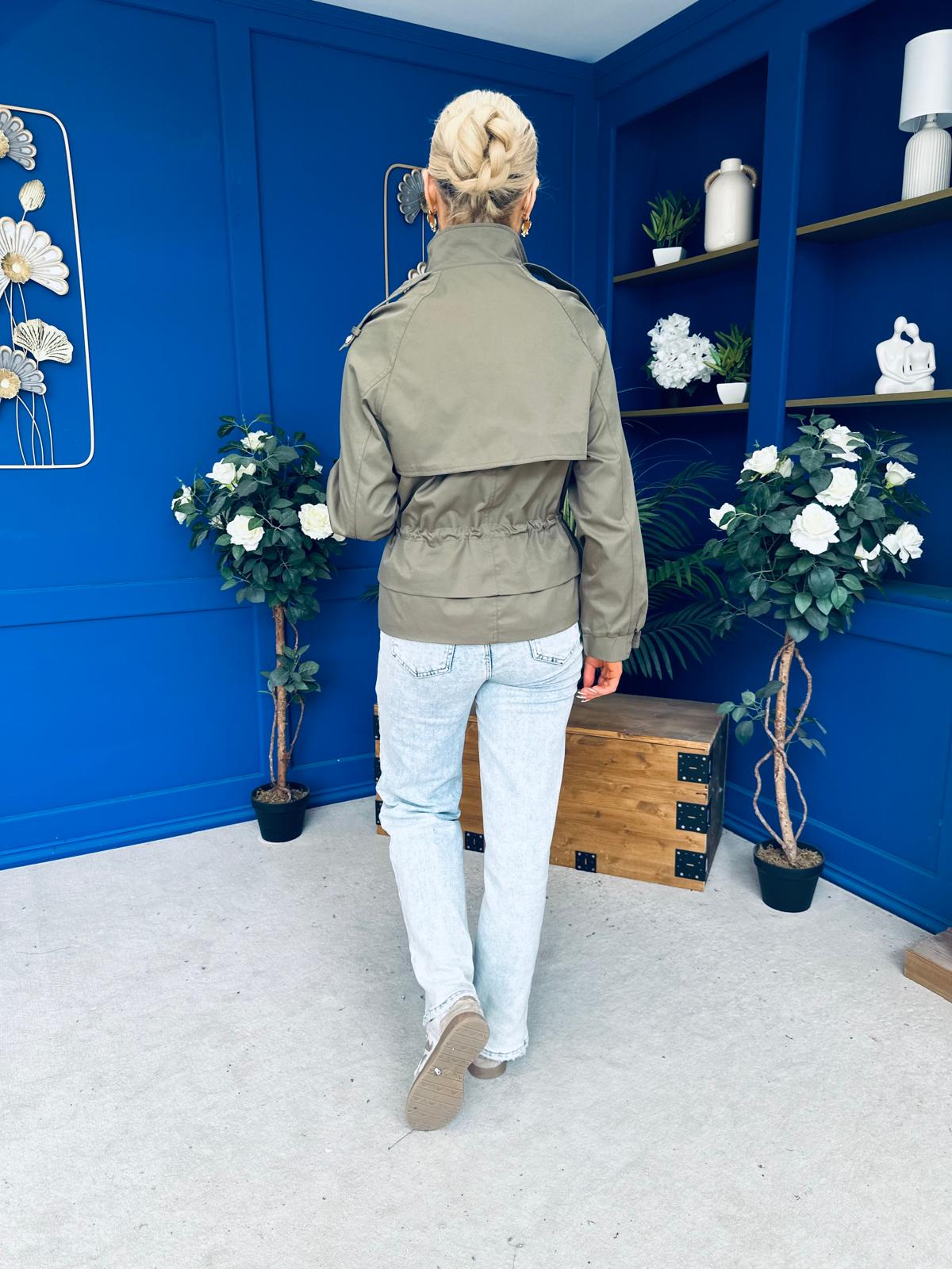 Stephanie Gold Detailed Jacket Khaki