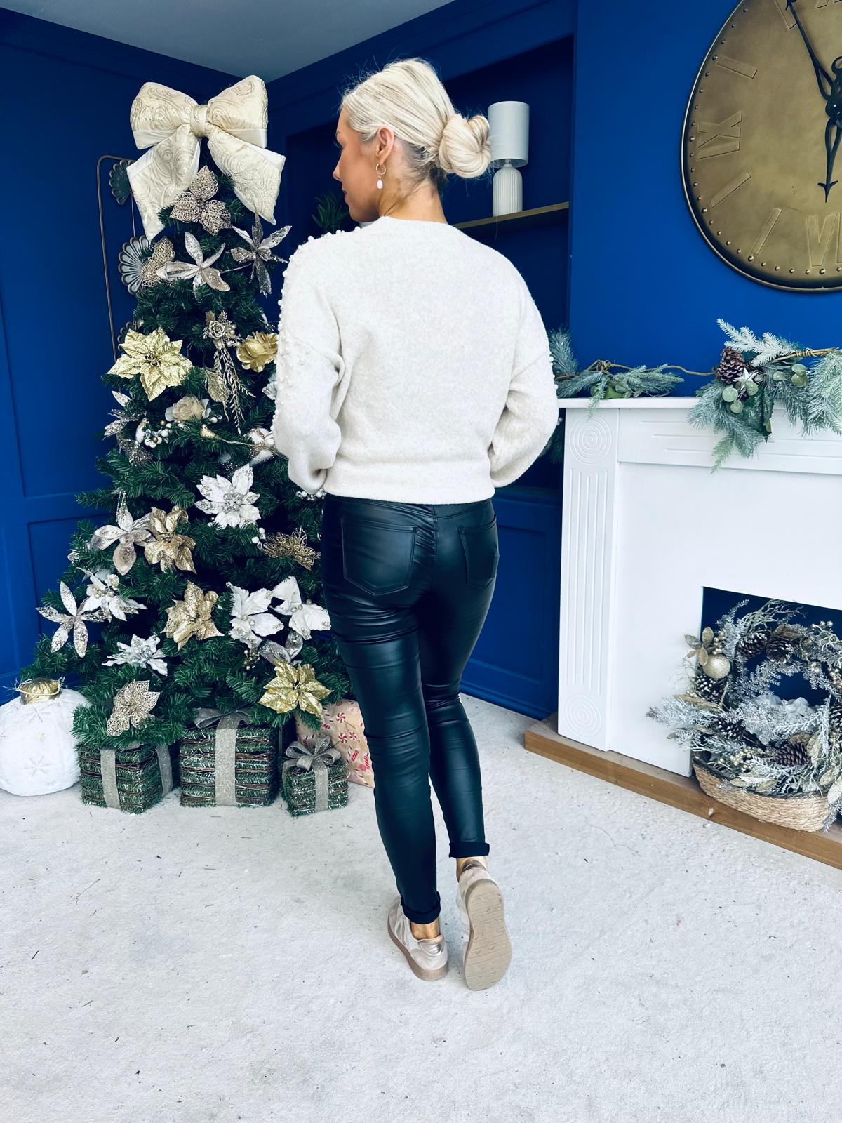 Sinead Button Detail Leggings Black