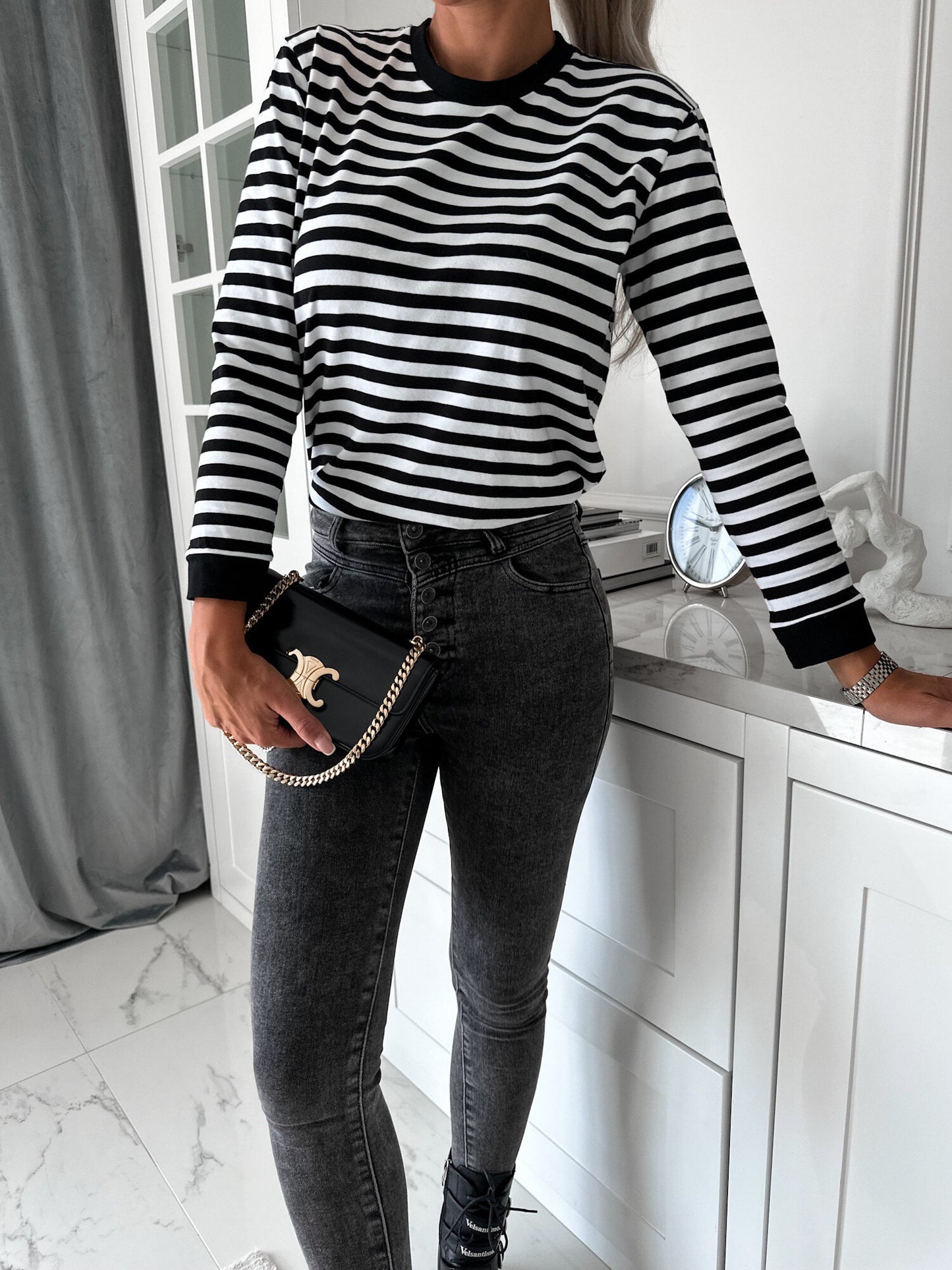 Mal Strip Long Sleeve Top