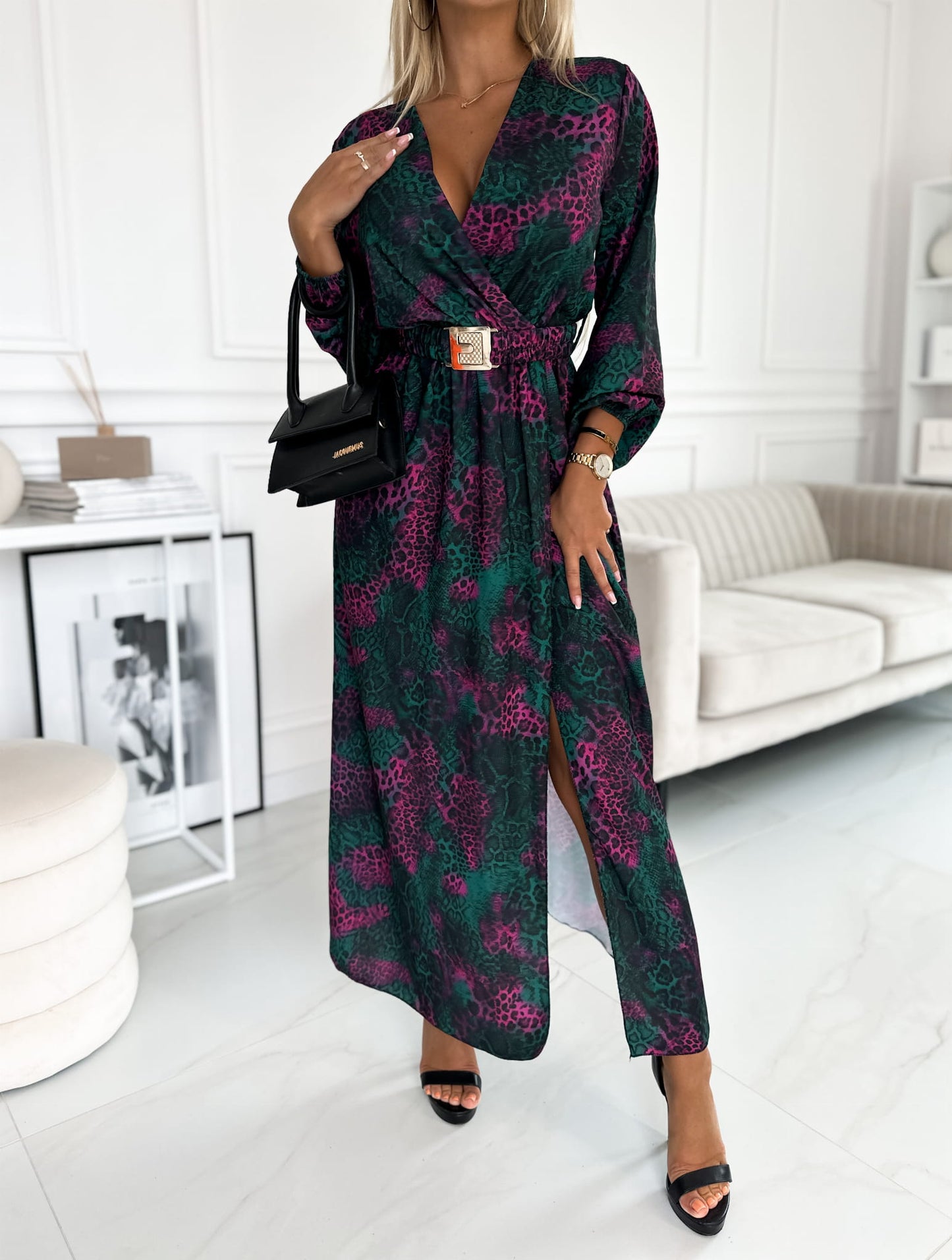 Ricki Midi Dress Animal Print