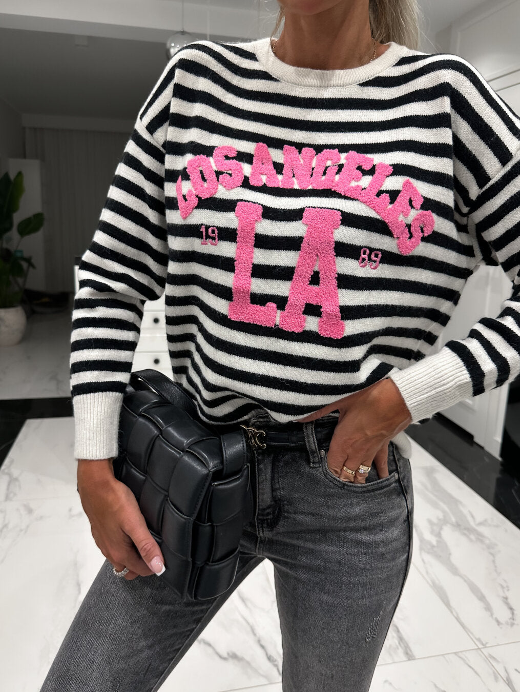 L.A. Stripe Jumper Black