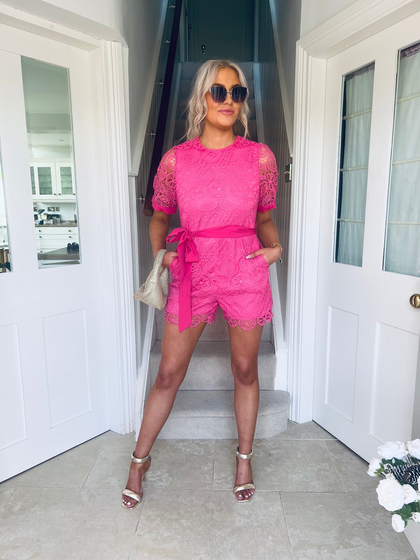 Gaia Playsuit Pink