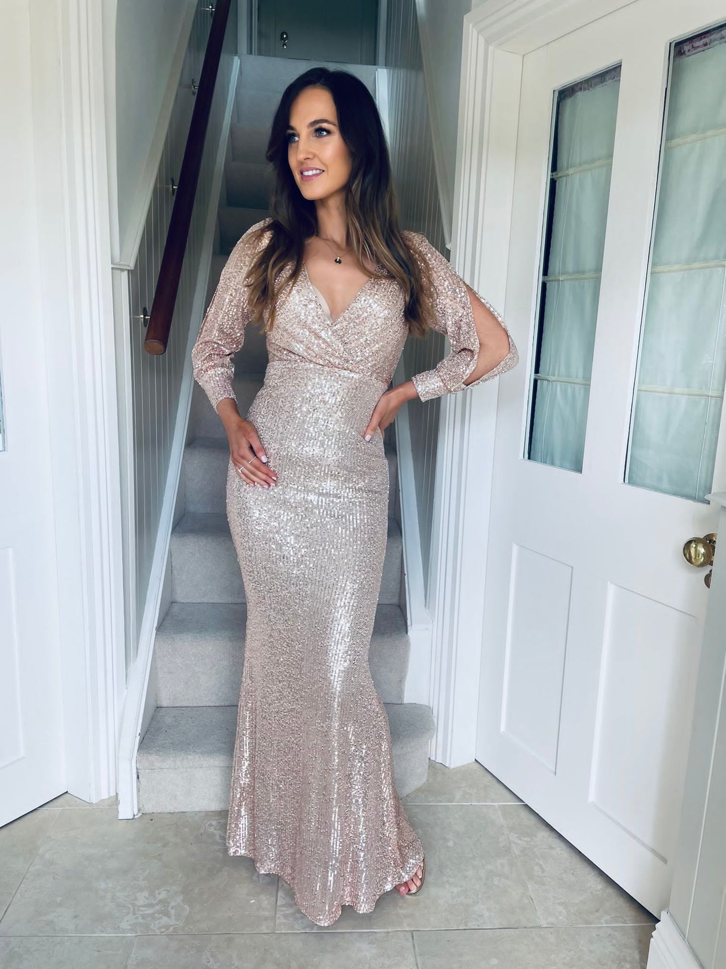 Laurie Sequin Dress Rosé