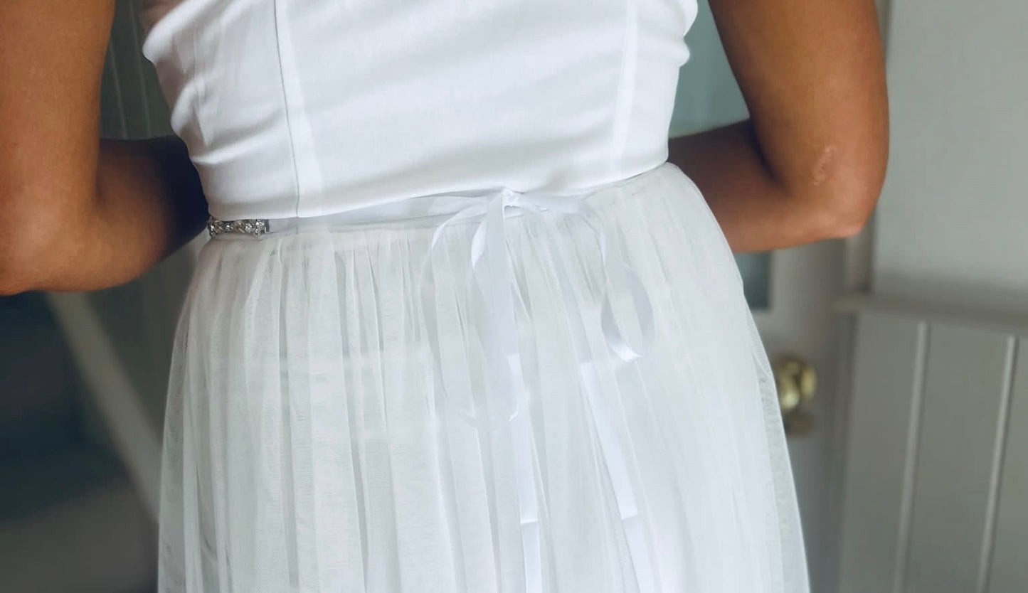 White Embellished Belt B