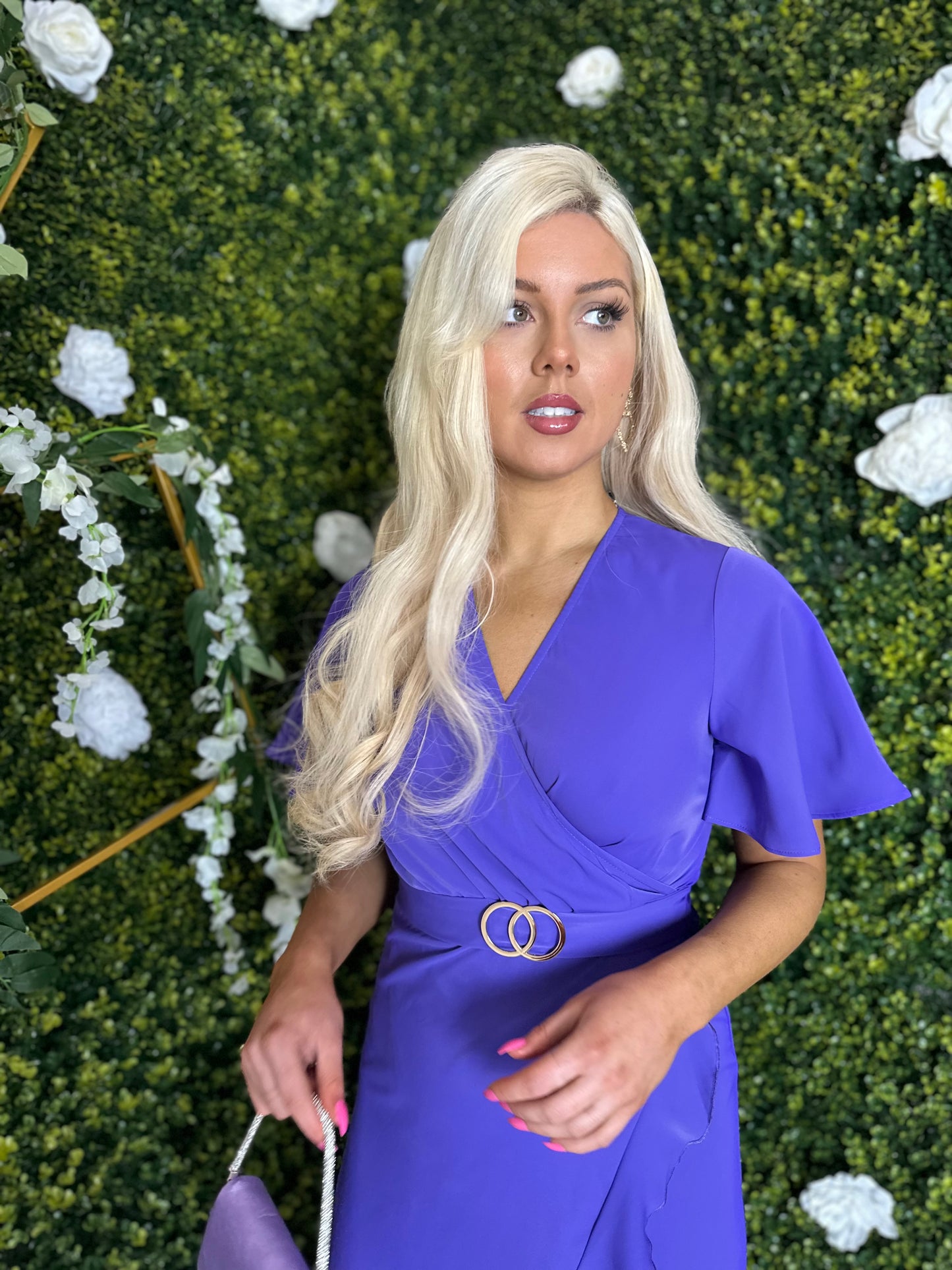 Quinn Midi Dress Purple