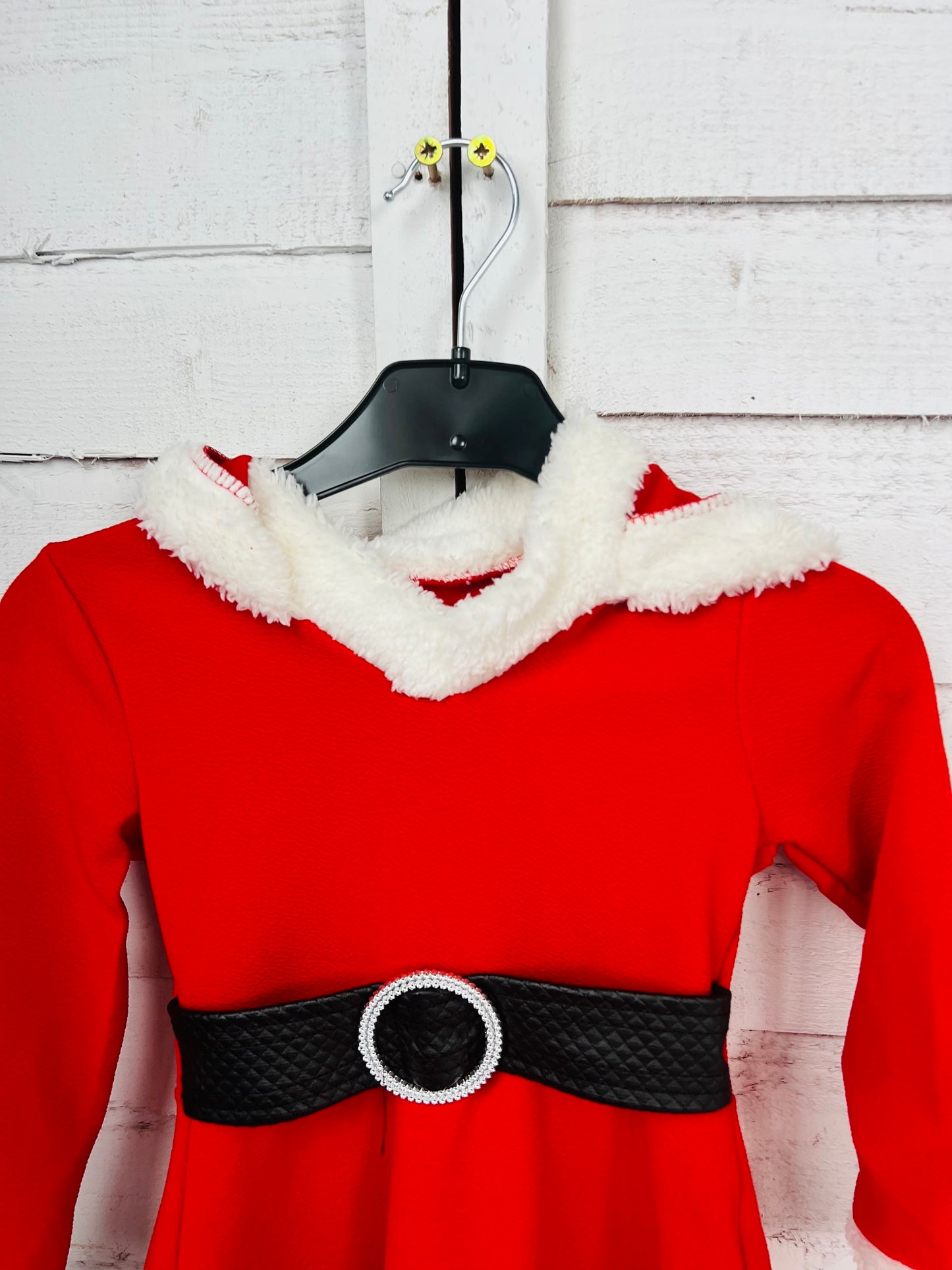 Girls Santa Dress with Black belt