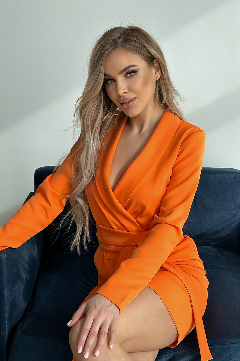 Sophi Blazer Dress Orange