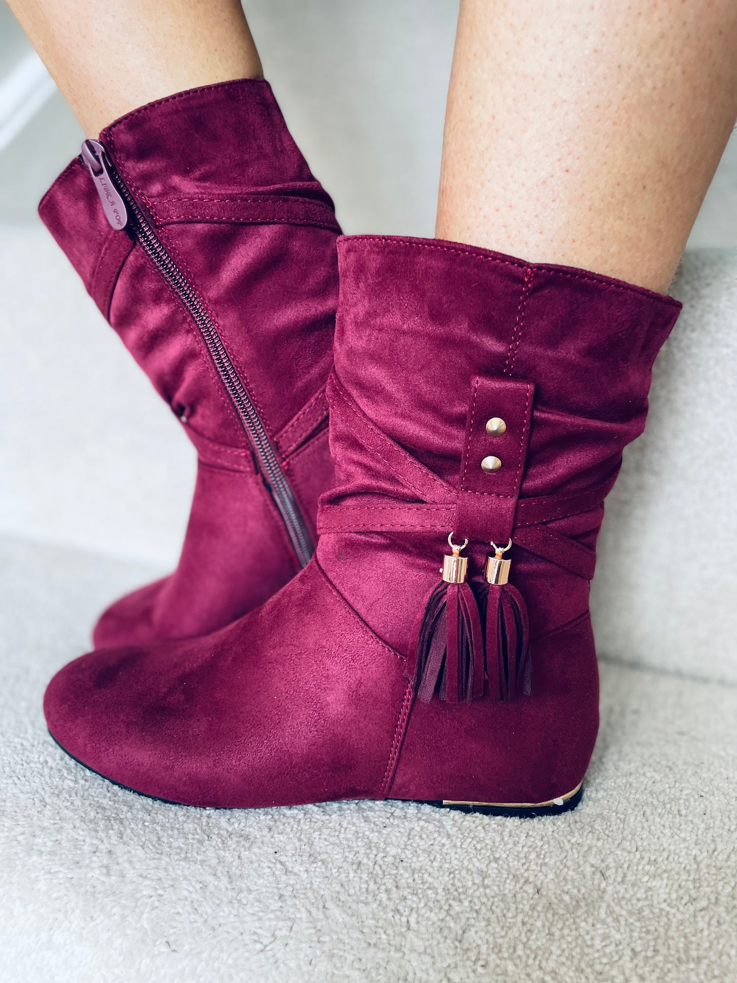 Garry Boots Wine Red
