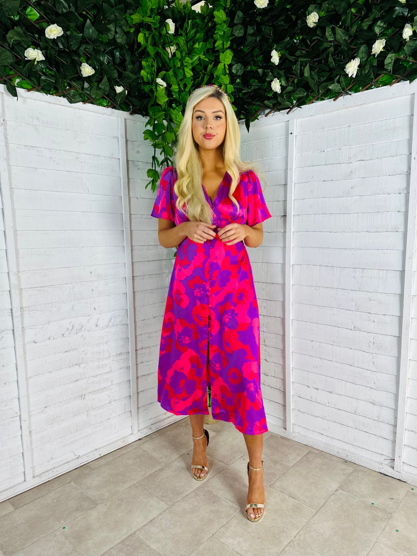 Jones Midi Dress Purple/Pink