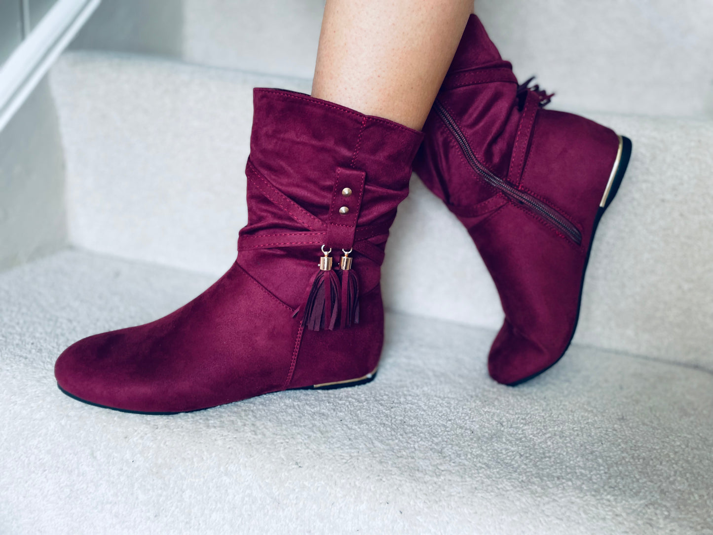 Garry Boots Wine Red