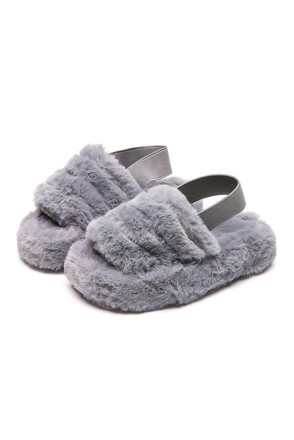 Kids Grey Slippers