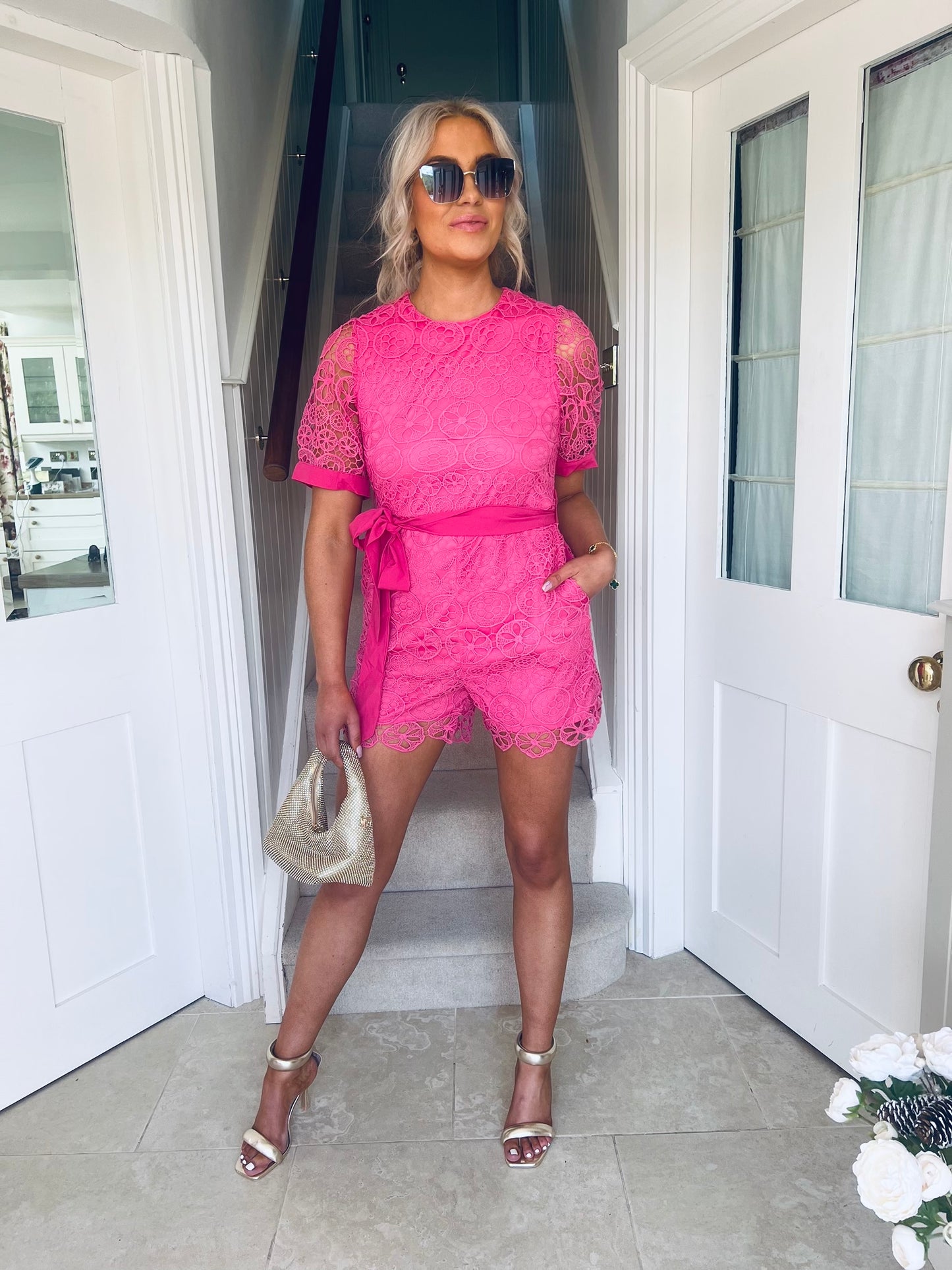 Gaia Playsuit Pink