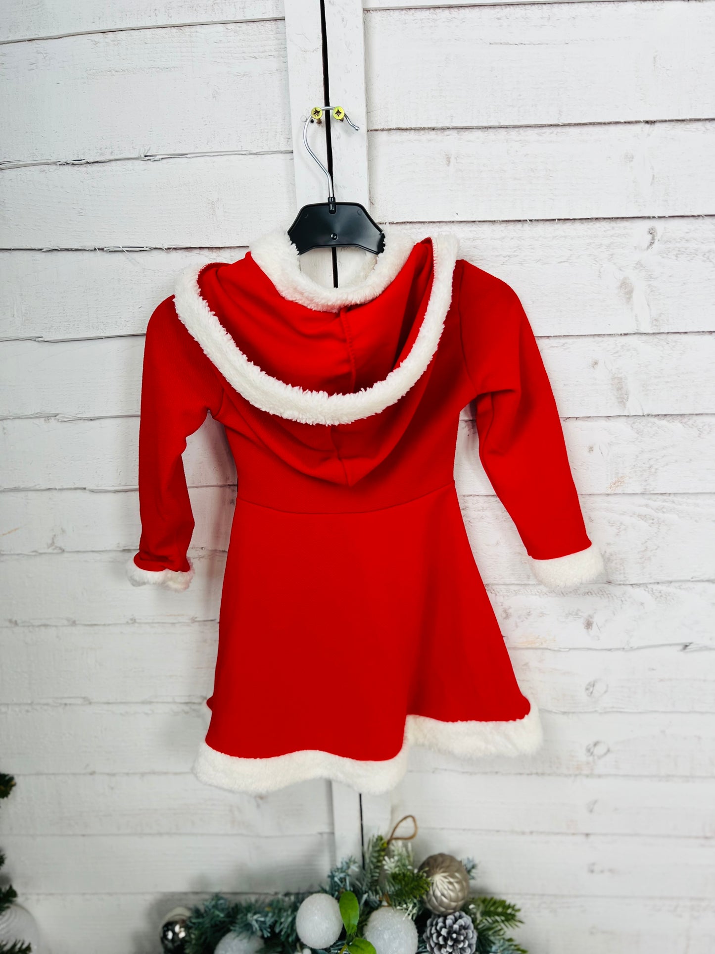 Girls Santa Dress with Black belt