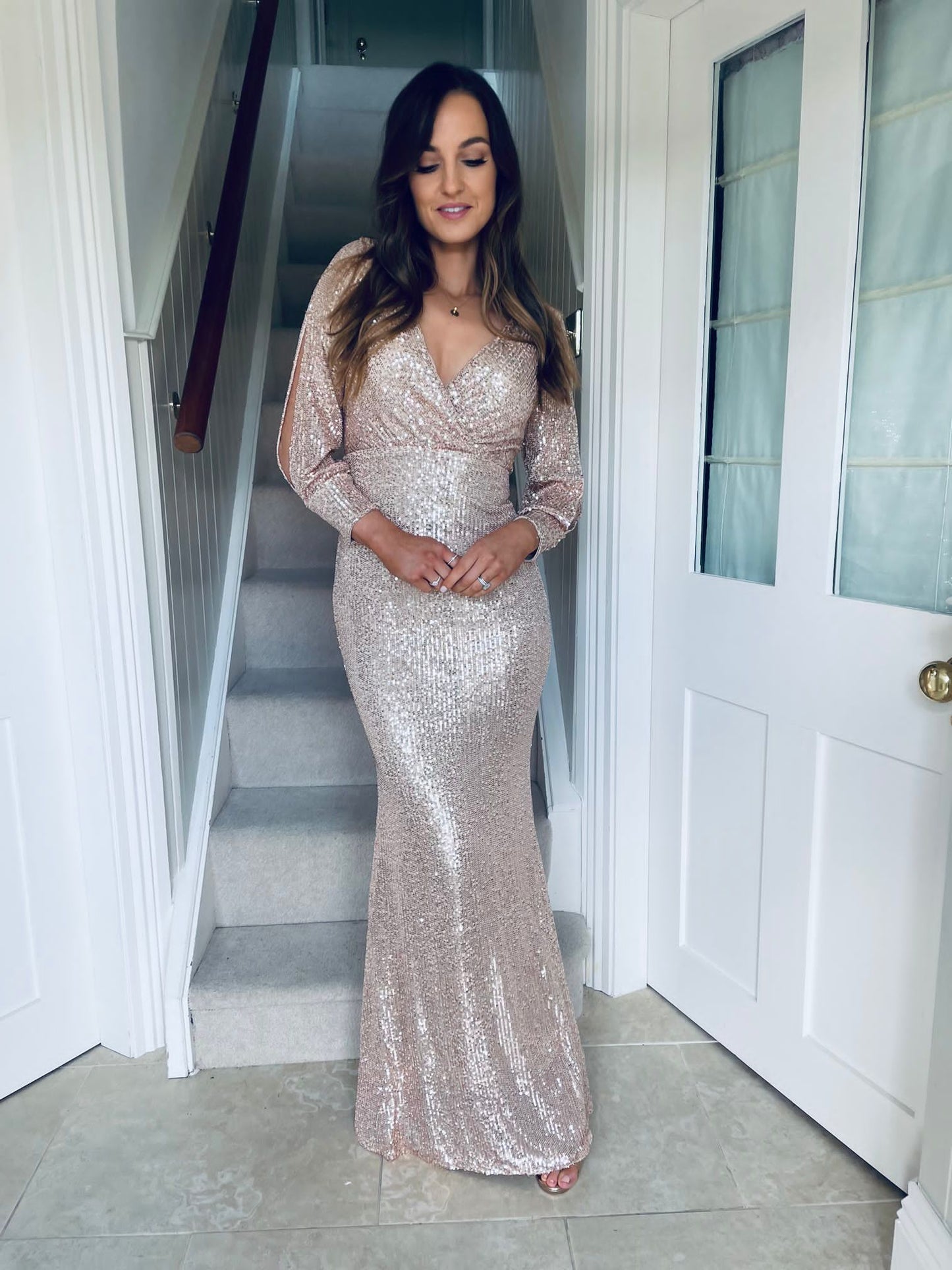 Laurie Sequin Dress Rosé