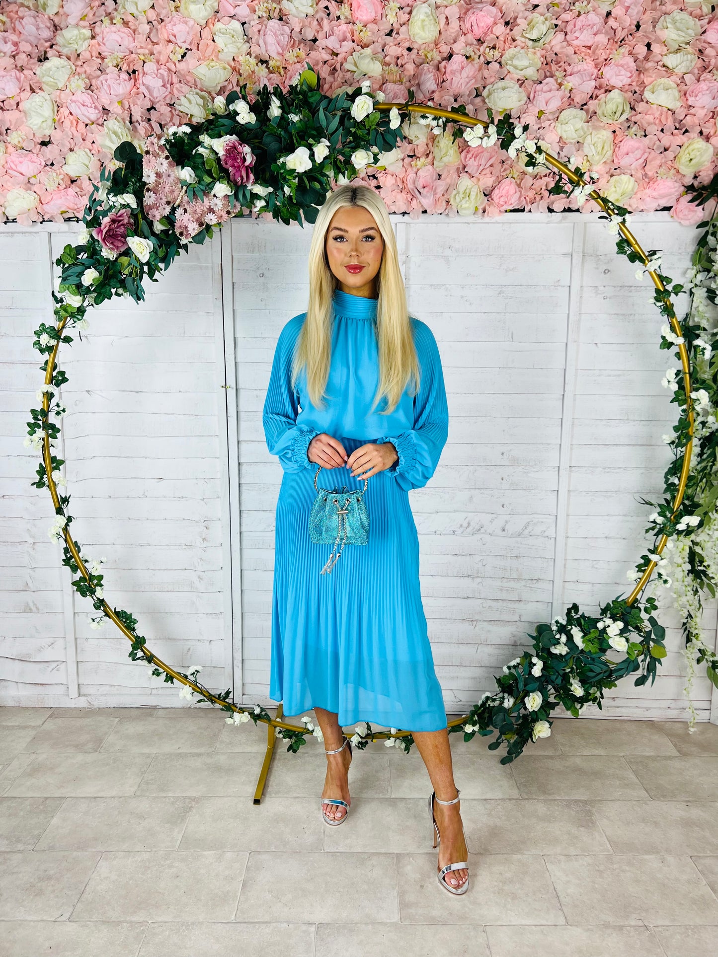 Henri Dress Cyan