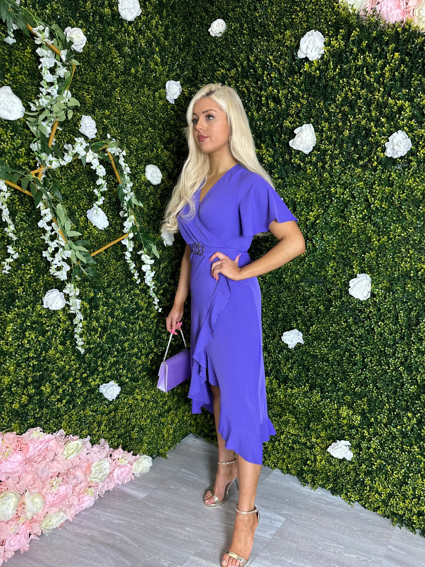 Quinn Midi Dress Purple